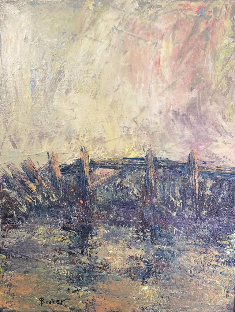 Booker , Φράχτες, 40x30cm, Ακρυλικό - Σπάτουλα