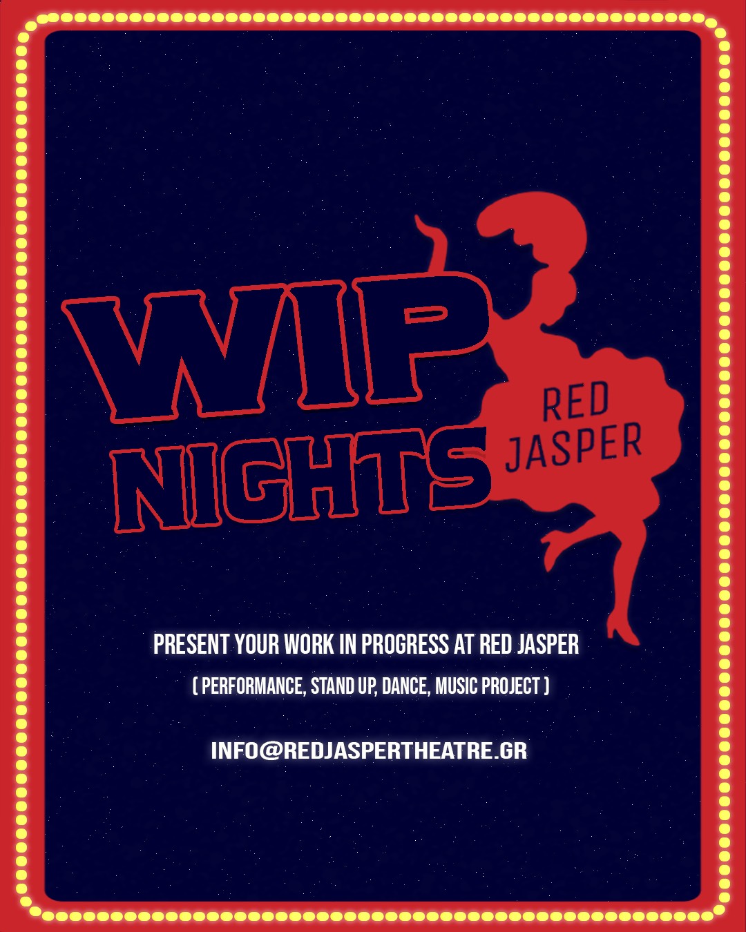 Το Red Jasper Cabaret Theatre διοργανώνει WIP Nights