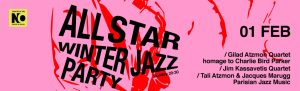 «All Star Winter Jazz Party» στο ΤΗΕΑΤRE OF THE NO I Kυριακή 1/2