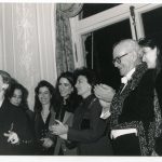 Αρχείο ΜΚΗΛ. Mε την Helene Arveler κατά την απονομή του Σπαθιού για την ένταξη στο Institut de France