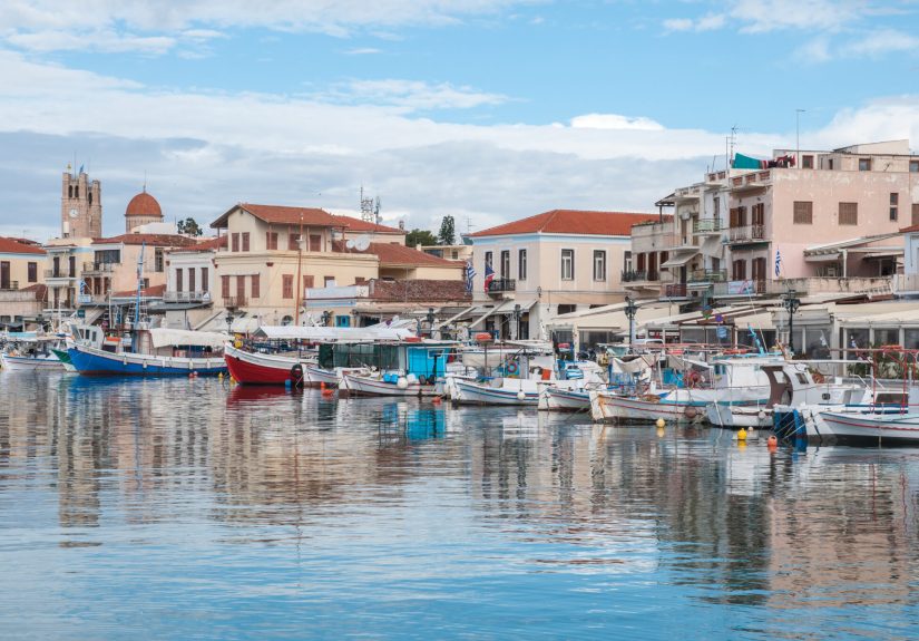 Pictorial,Harbour,Of,Aegina,Town,In,Saronic,Gulf,In,Greece