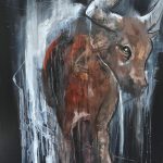 Χριστίνα Κατεργιαννάκη, Εκεί που ματώνει ο παράδεισος, 120x100cm, Λάδια σε καμβά